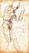 Michelangelo Buonarroti Male Nude oil on canvas